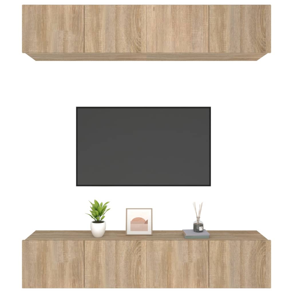 Mobili TV 4 pz Rovere Sonoma 80x30x30 cm in Legno Multistrato - homemem39