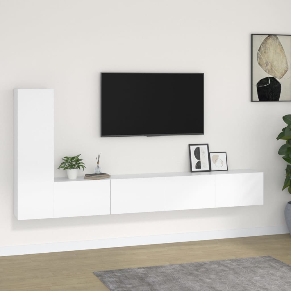 Set Mobili Porta TV 3 pz Bianco in Legno Multistrato - homemem39