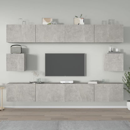 Set di Mobili Porta TV 6 pz Grigio Cemento in Legno Multistrato - homemem39