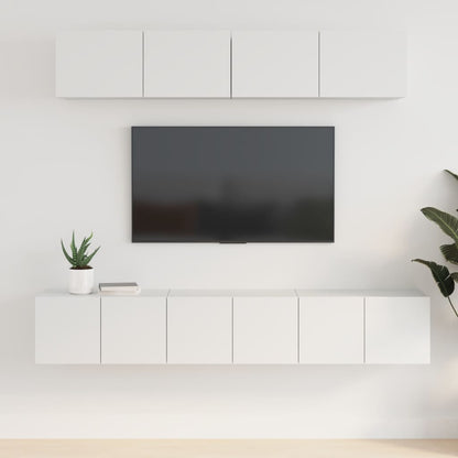 Set di Mobili Porta TV 5 pz Bianco in Legno Multistrato - homemem39