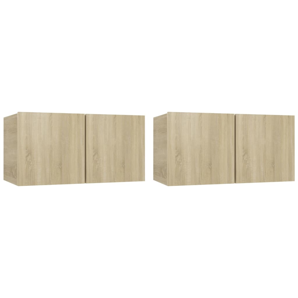 Set di Mobili Porta TV 4 pz Rovere Sonoma in Legno Multistrato - homemem39