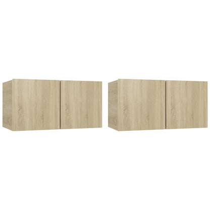 Set di Mobili Porta TV 4 pz Rovere Sonoma in Legno Multistrato - homemem39