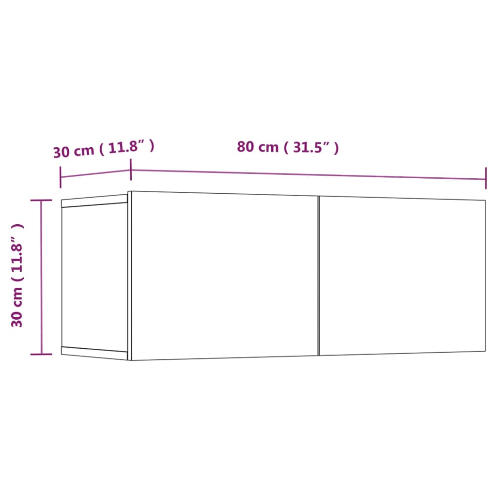 Set di Mobili Porta TV 4 pz Bianco in Legno Multistrato - homemem39