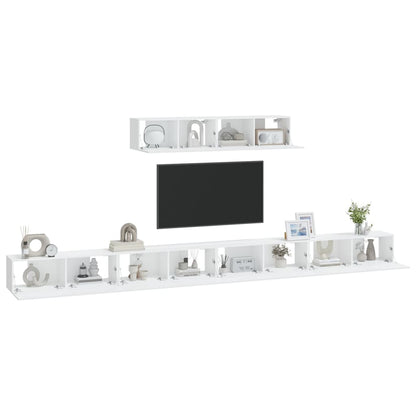 Set di Mobili Porta TV 6 pz Bianco in Legno Multistrato - homemem39