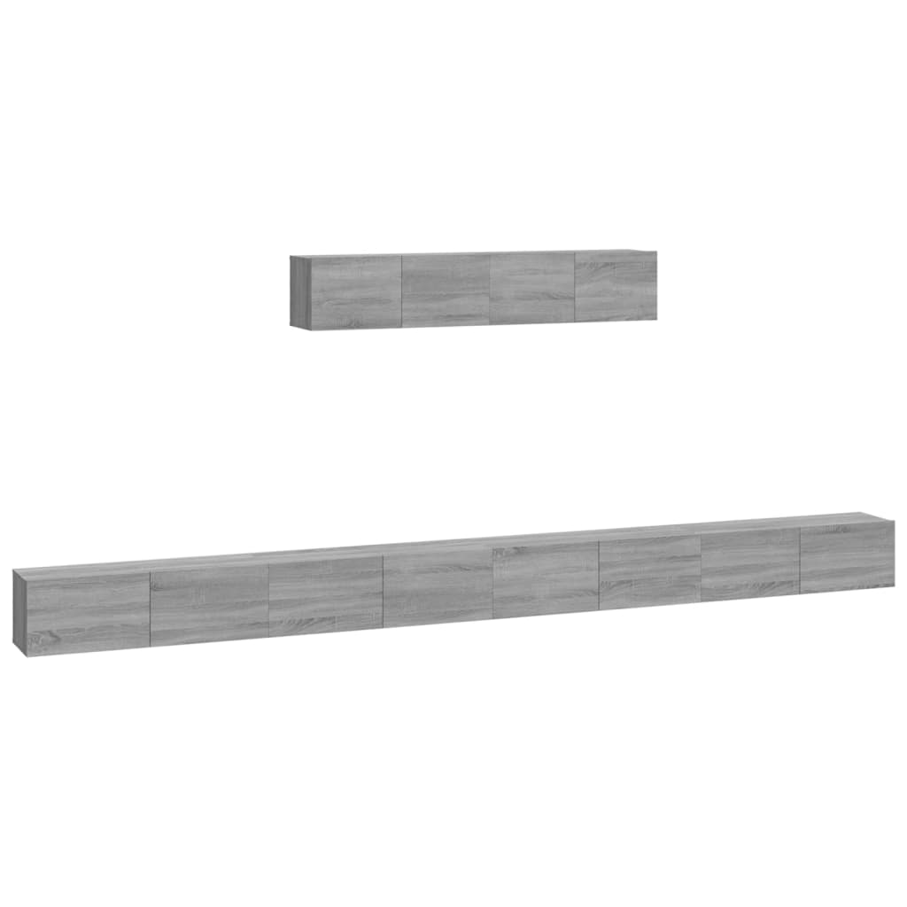 Set di Mobili Porta TV 6 pz Grigio Sonoma in Legno Multistrato - homemem39