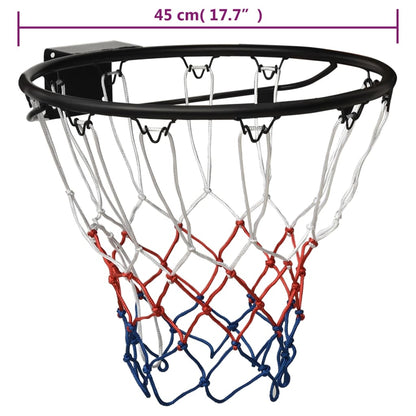 Canestro da Basket Nero 45 cm Acciaio - homemem39