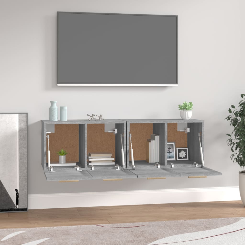 Mobili Parete 2 pz Grigio Sonoma 60x36,5x35cm Legno Multistrato - homemem39