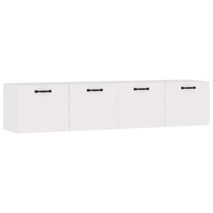 Mobili Parete 2 pz Bianco Lucido 60x36,5x35cm Legno Multistrato - homemem39