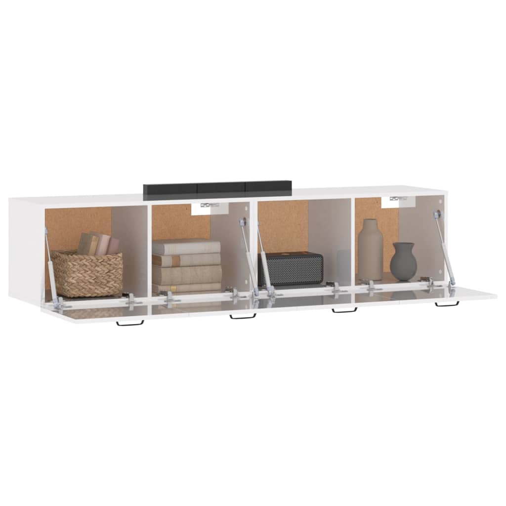 Mobili Parete 2 pz Bianco Lucido 60x36,5x35cm Legno Multistrato - homemem39