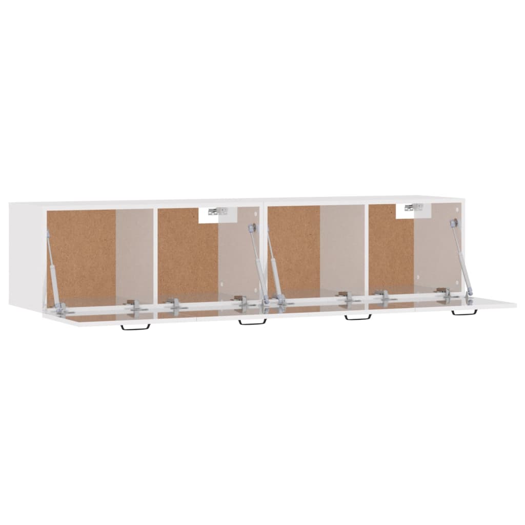 Mobili Parete 2 pz Bianco Lucido 60x36,5x35cm Legno Multistrato - homemem39