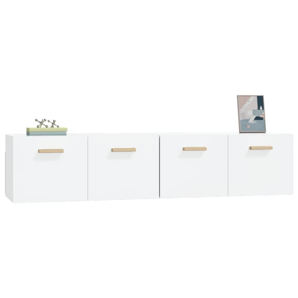 Mobili Parete 2 pz Bianco Lucido 80x35x36,5cm Legno Multistrato - homemem39