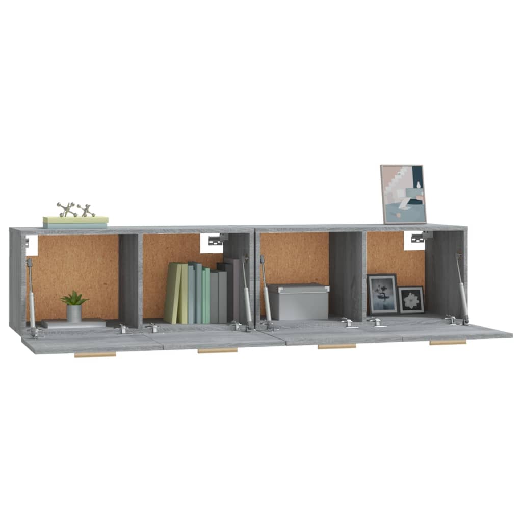 Mobili Parete 2 pz Grigio Sonoma 80x35x36,5cm Legno Multistrato - homemem39