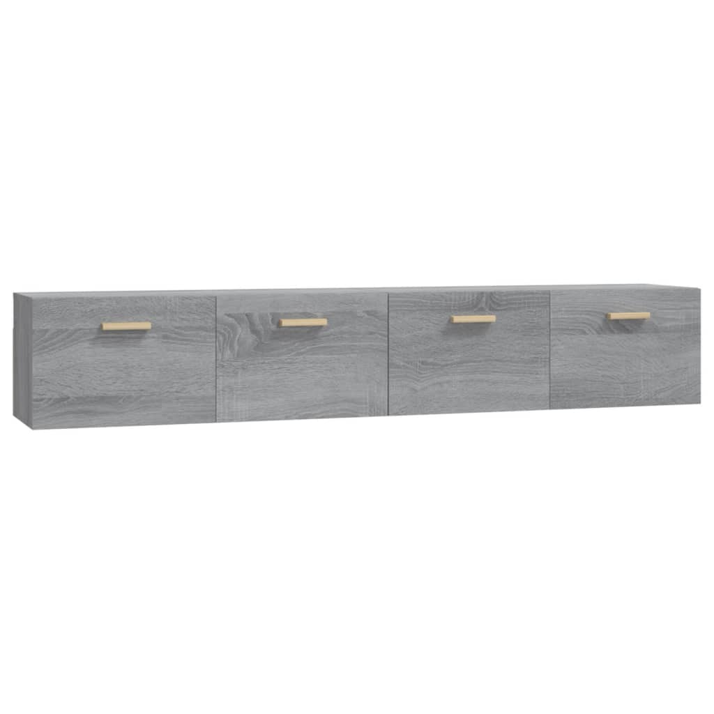 Mobili Parete 2 pz Grigio Sonoma 100x36,5x35 cm in Multistrato - homemem39