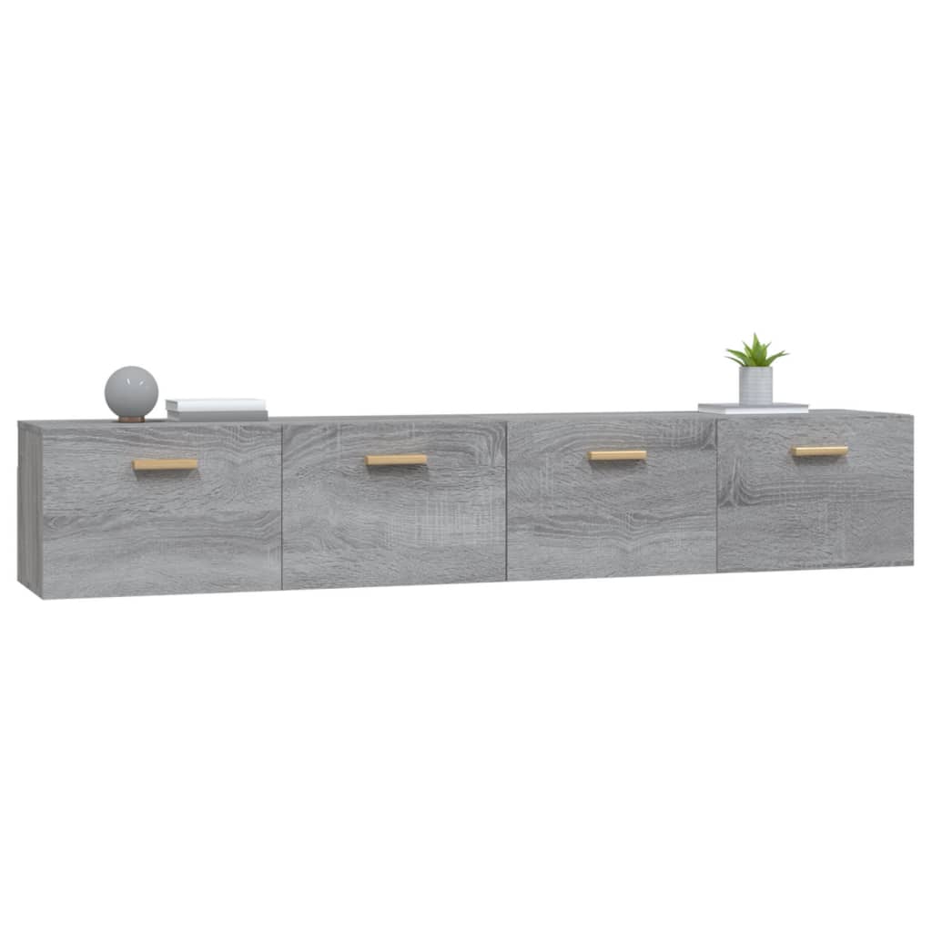 Mobili Parete 2 pz Grigio Sonoma 100x36,5x35 cm in Multistrato - homemem39