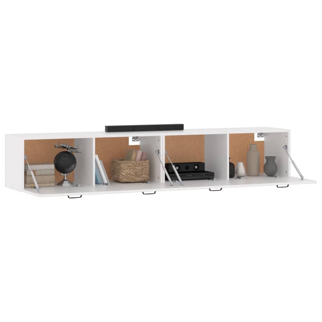 Mobili Parete 2 pz Bianco 100x36,5x35 cm in Legno Multistrato - homemem39