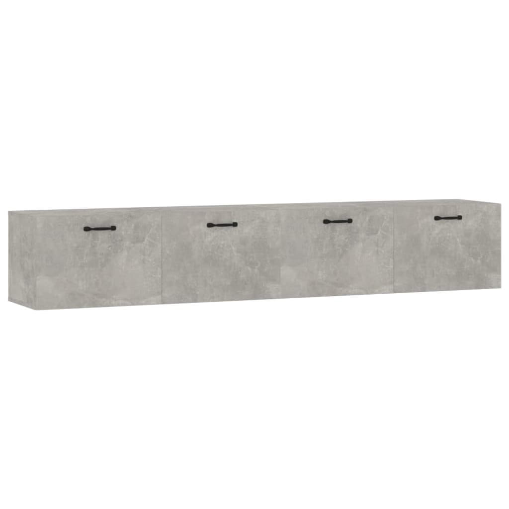 Mobili Parete 2 pz Grigio Cemento 100x36,5x35 cm in Multistrato - homemem39