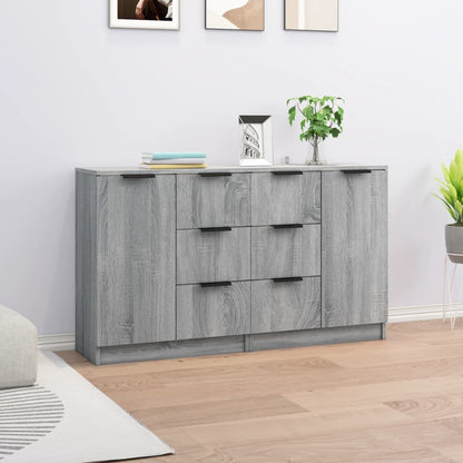 Credenze 2 pz Grigio Sonoma 60x30x70 cm in Legno Multistrato - homemem39