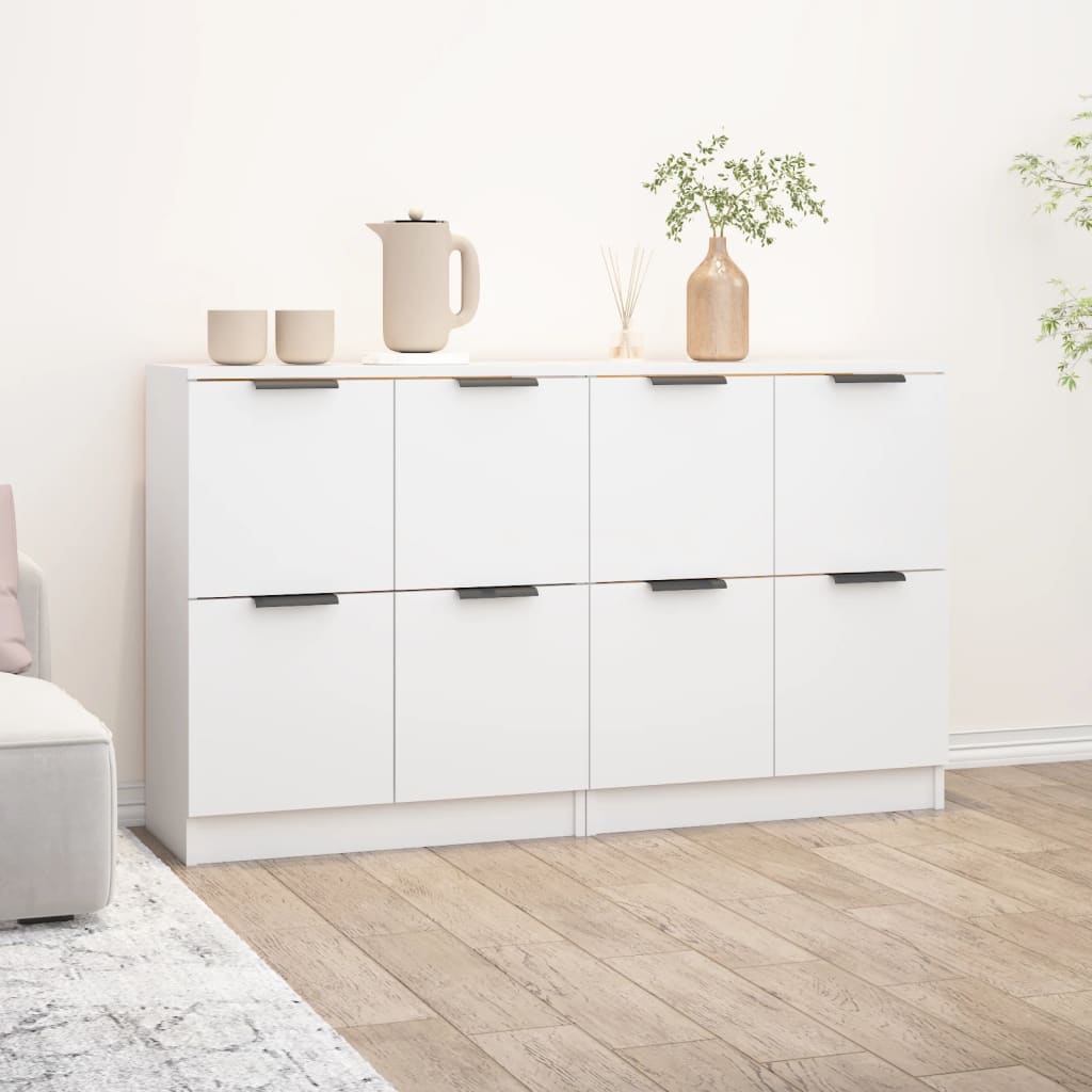 Credenze 2 pz Bianco 60x30x70 cm in Legno Multistrato - homemem39