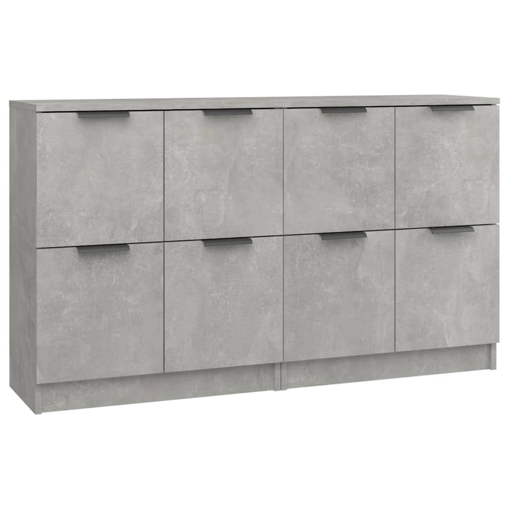 Credenze 2 pz Grigio Cemento 60x30x70 cm in Legno Multistrato - homemem39