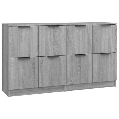 Credenze 2 pz Grigio Sonoma 60x30x70 cm in Legno Multistrato - homemem39