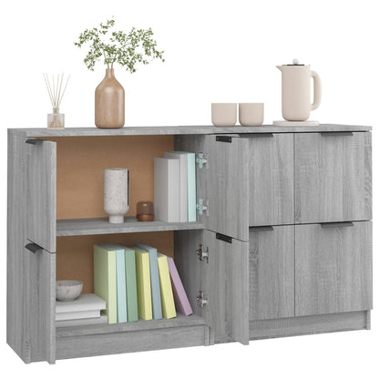 Credenze 2 pz Grigio Sonoma 60x30x70 cm in Legno Multistrato - homemem39