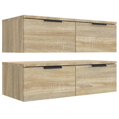 Mobili Pensili 2 pz Rovere Sonoma 68x30x20 cm Legno Multistrato - homemem39