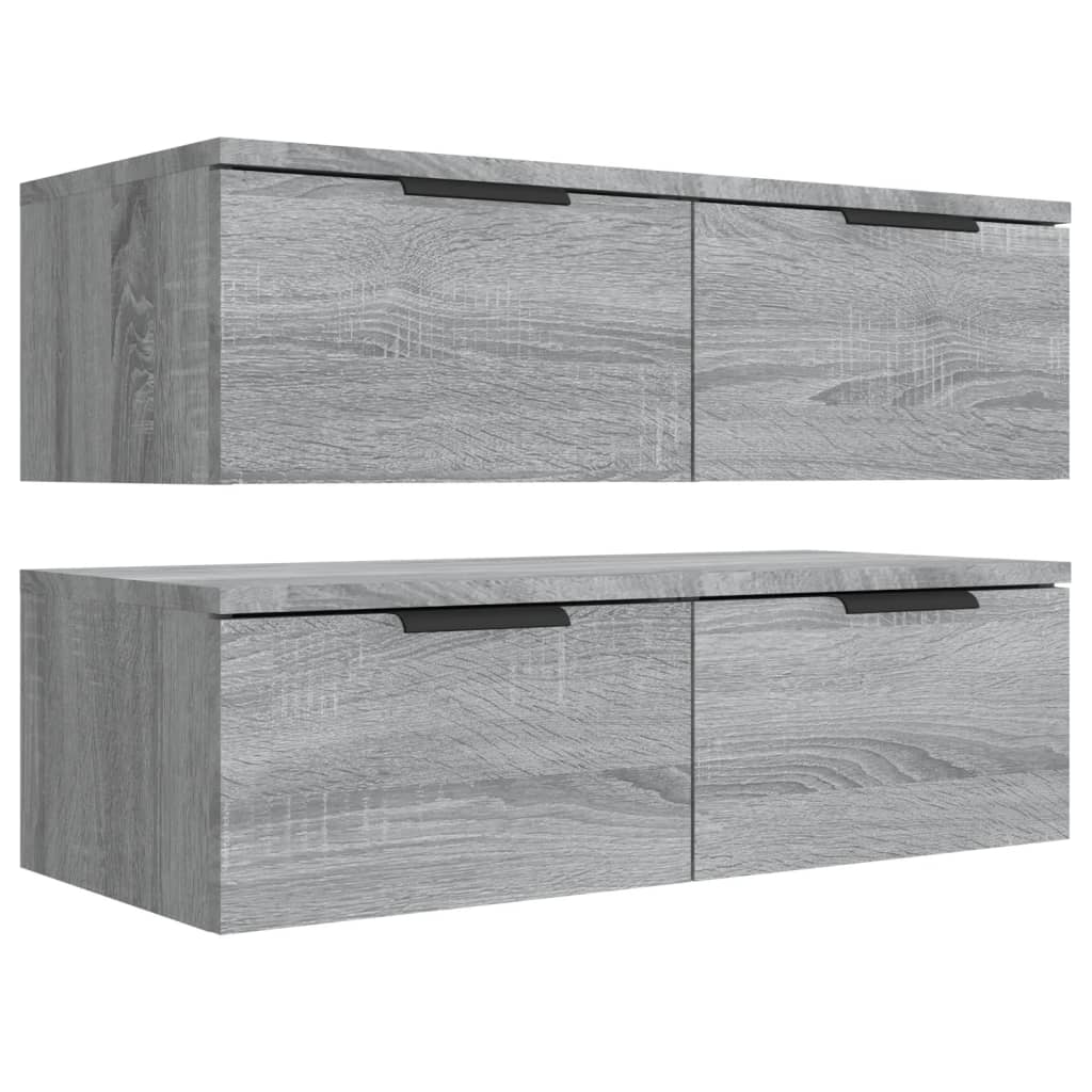 Mobili Pensili 2 pz Grigio Sonoma 68x30x20 cm Legno Multistrato - homemem39