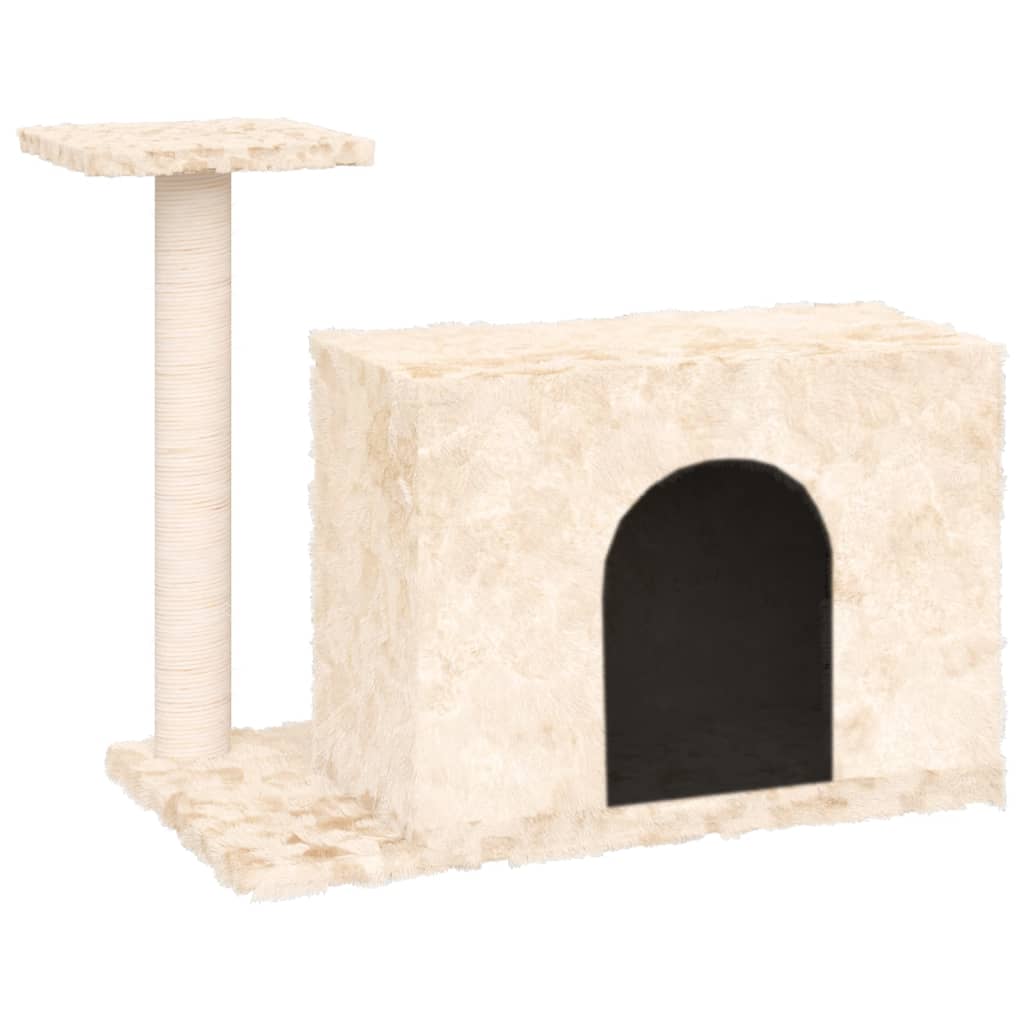 Albero per Gatti con Tiragraffi in Sisal Crema 51 cm - homemem39