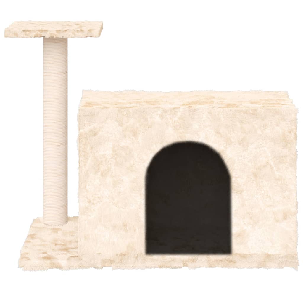 Albero per Gatti con Tiragraffi in Sisal Crema 51 cm - homemem39