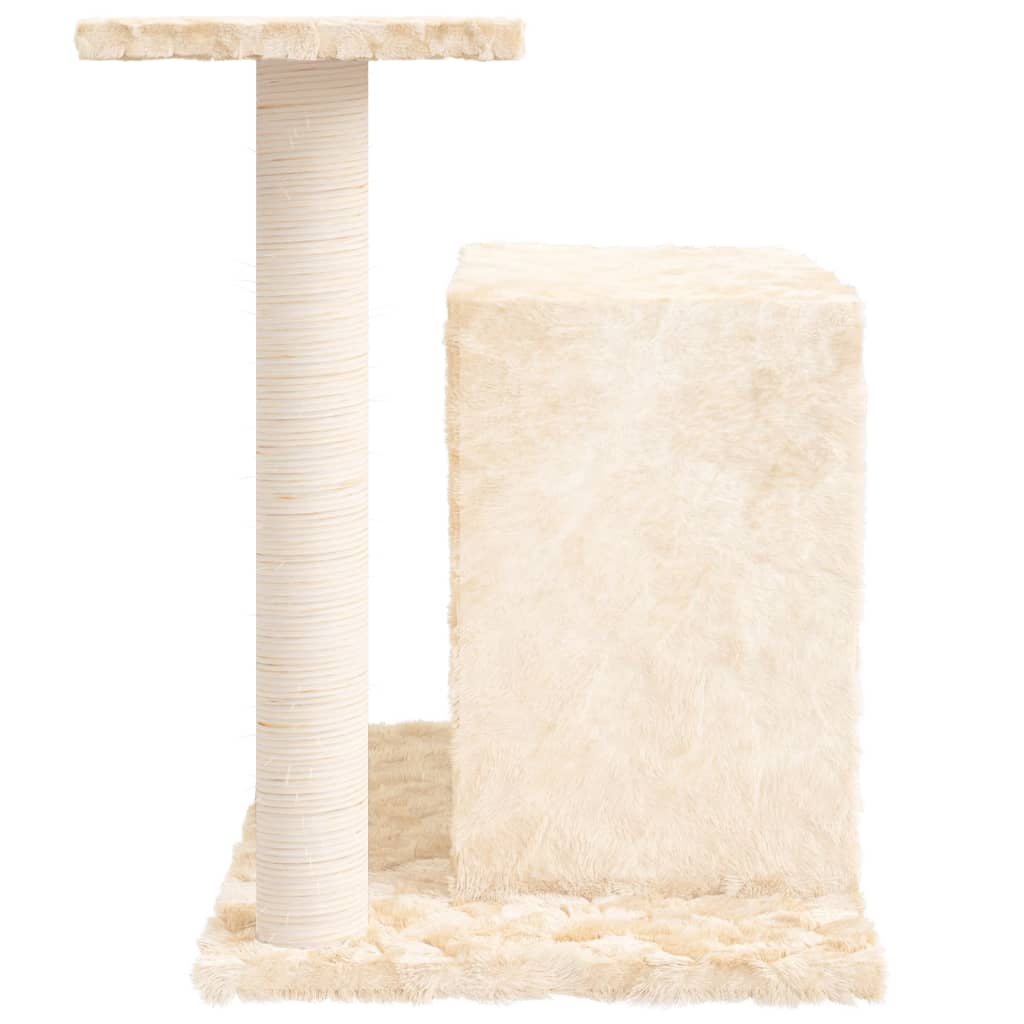 Albero per Gatti con Tiragraffi in Sisal Crema 51 cm - homemem39