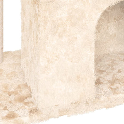 Albero per Gatti con Tiragraffi in Sisal Crema 51 cm - homemem39