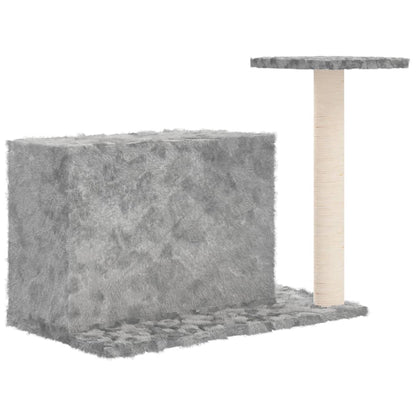 Albero per Gatti con Tiragraffi in Sisal Grigio Chiaro 51 cm - homemem39