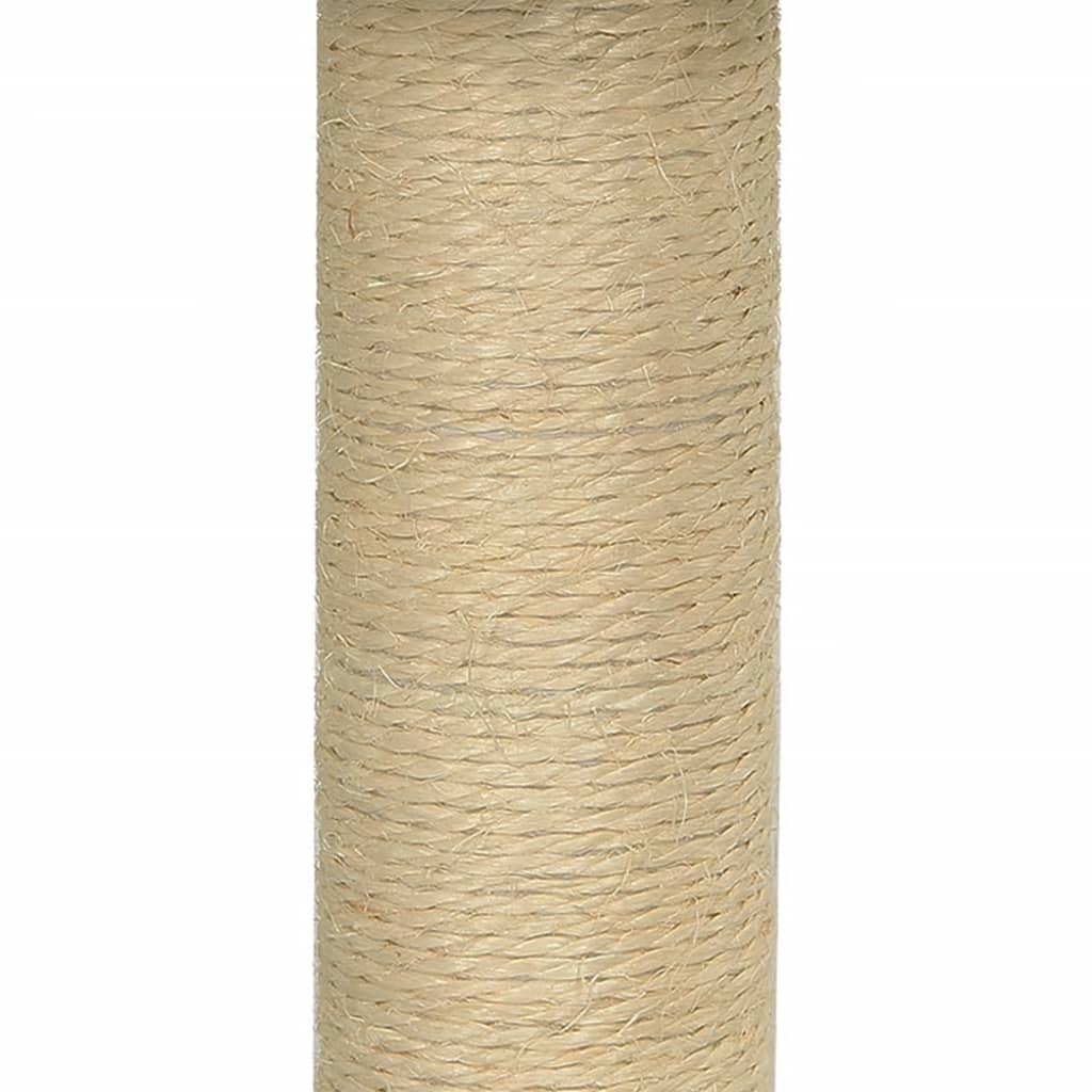 Albero per Gatti con Palo Tiragraffi Sisal Grigio Chiaro 74 cm - homemem39