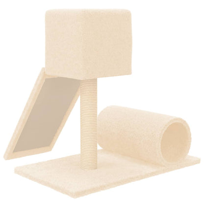 Albero per Gatti con Tiragraffi in Sisal Crema 59 cm - homemem39