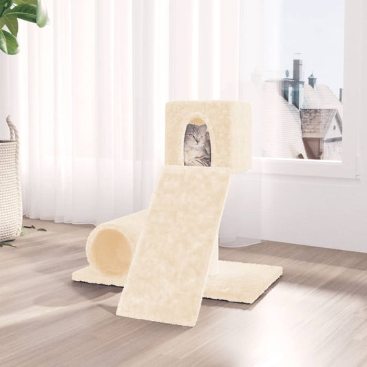 Albero per Gatti con Tiragraffi in Sisal Crema 59 cm - homemem39