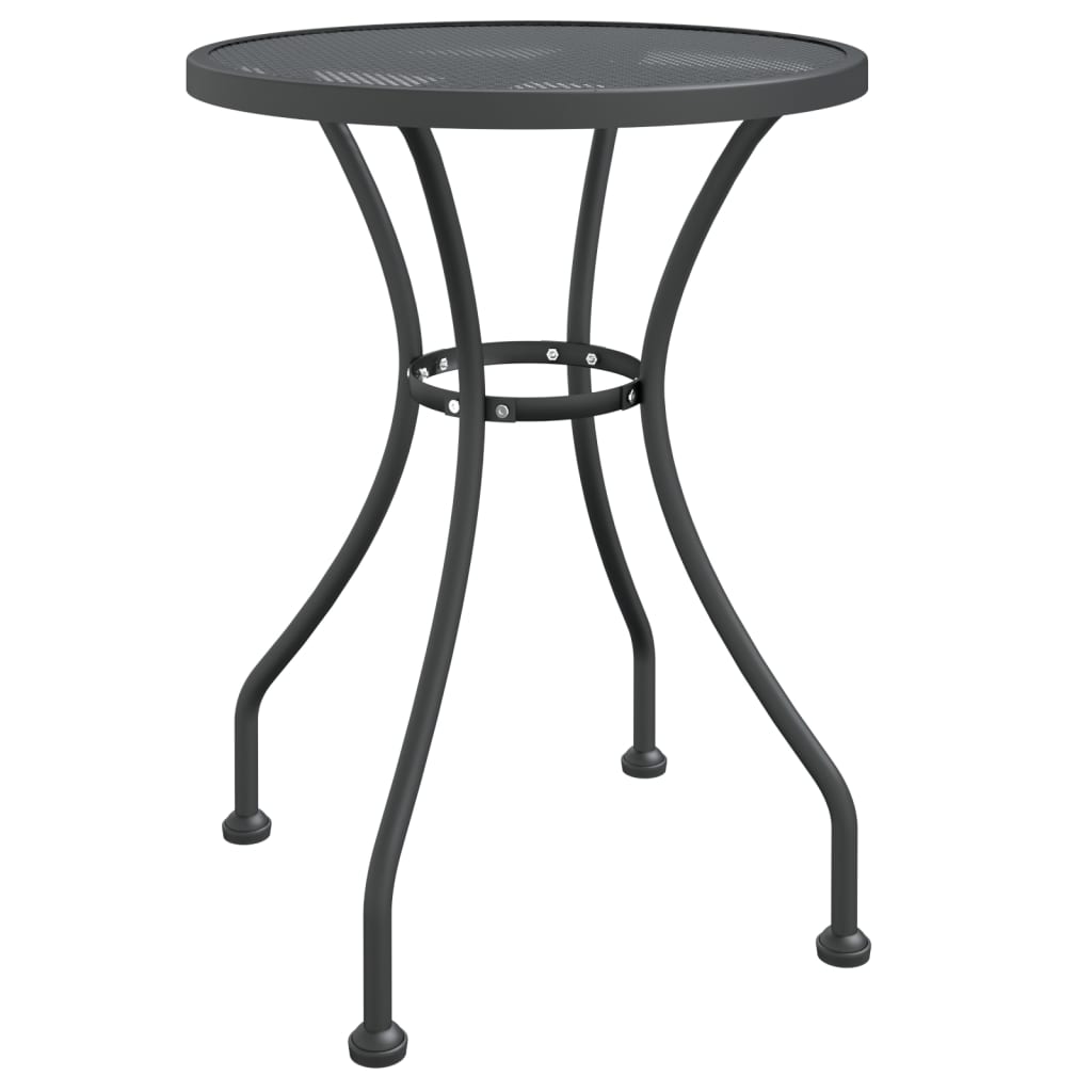 Set da Pranzo per Giardino 5pz Rete Metallica Espansa Antracite - homemem39