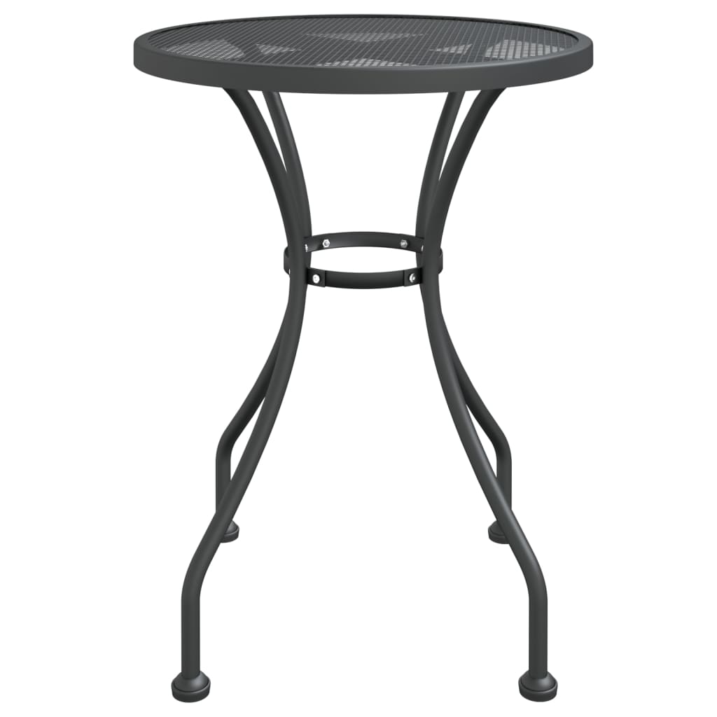 Set da Pranzo per Giardino 5pz Rete Metallica Espansa Antracite - homemem39