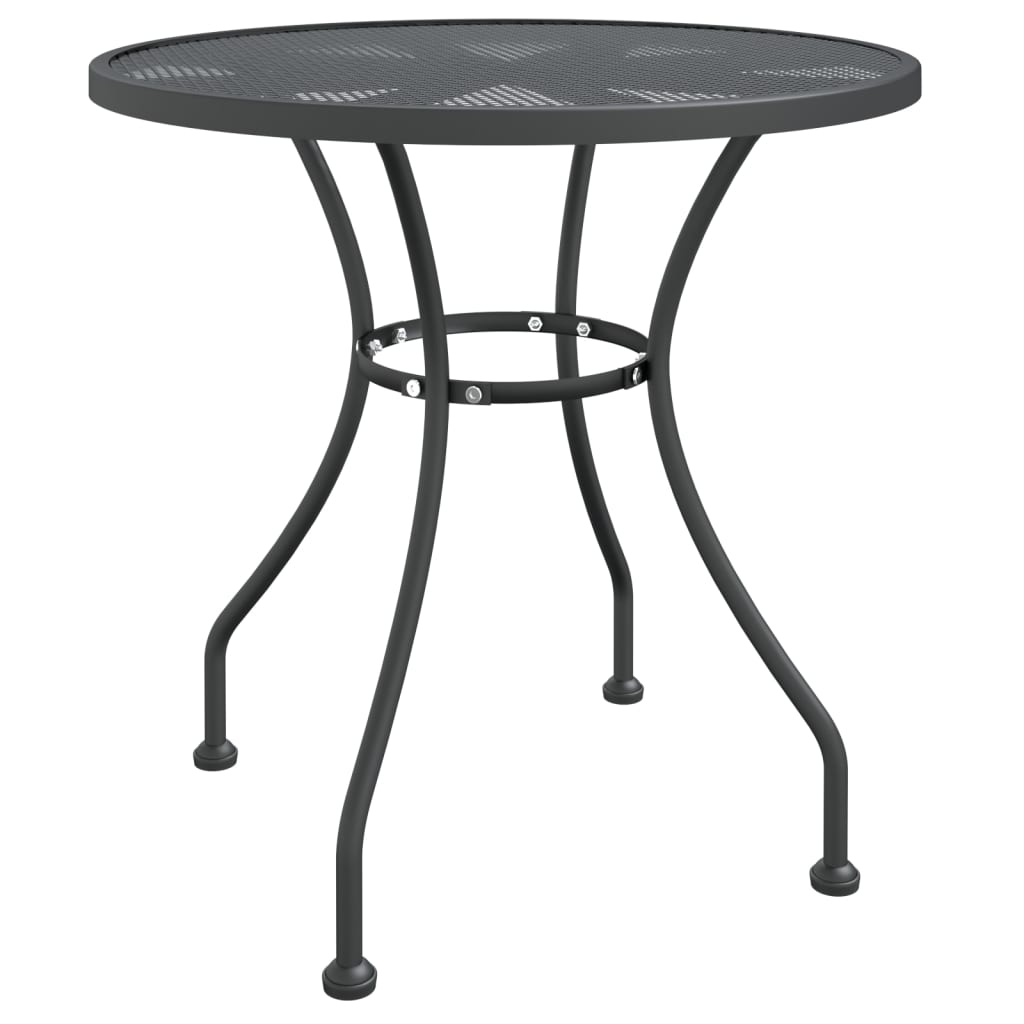 Set da Pranzo per Giardino 5pz Rete Metallica Espansa Antracite - homemem39