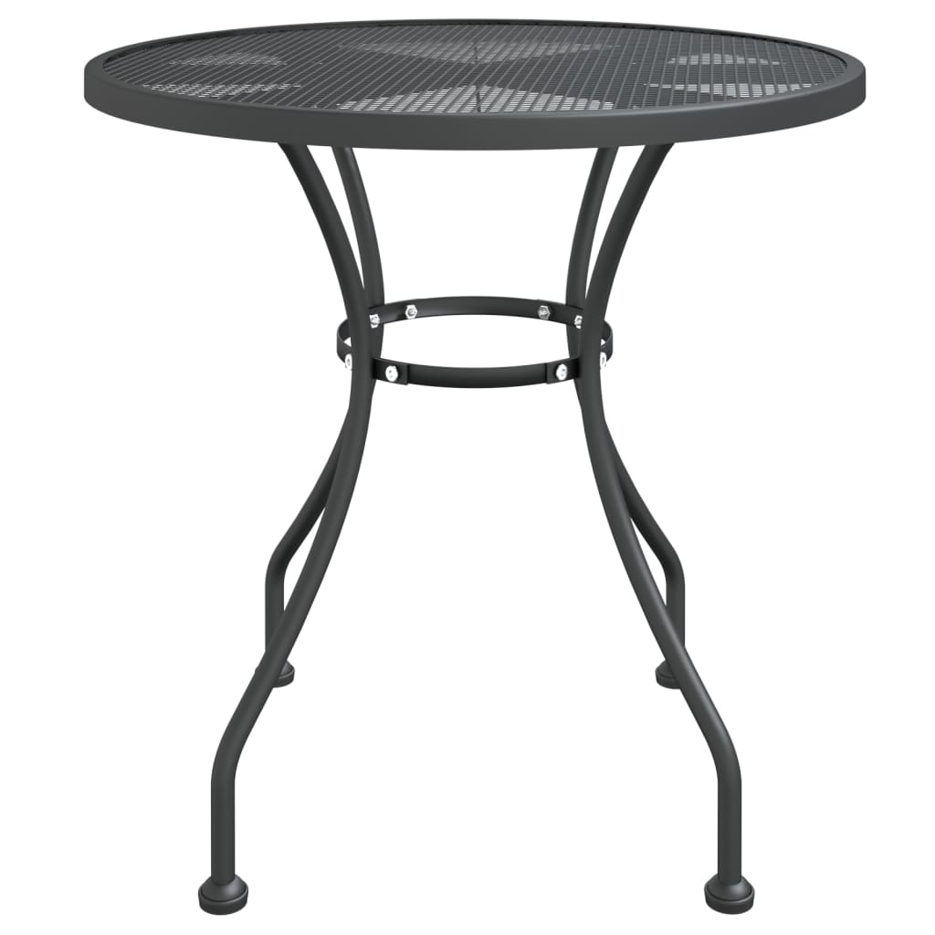 Set da Pranzo per Giardino 5pz Rete Metallica Espansa Antracite - homemem39