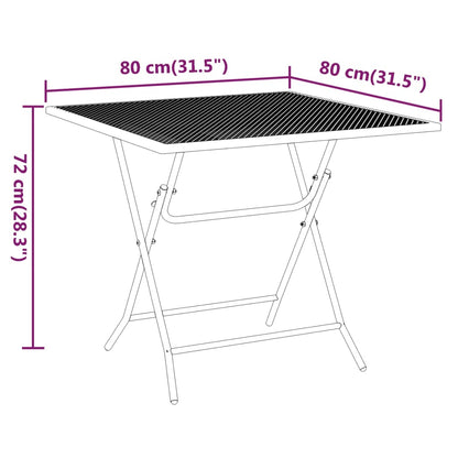 Set da Pranzo per Giardino 5pz Rete Metallica Espansa Antracite - homemem39