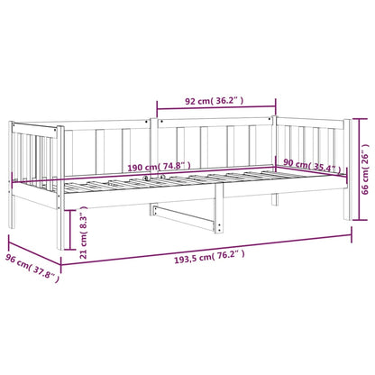 Dormeuse Miele 90x190 cm in Legno Massello di Pino - homemem39