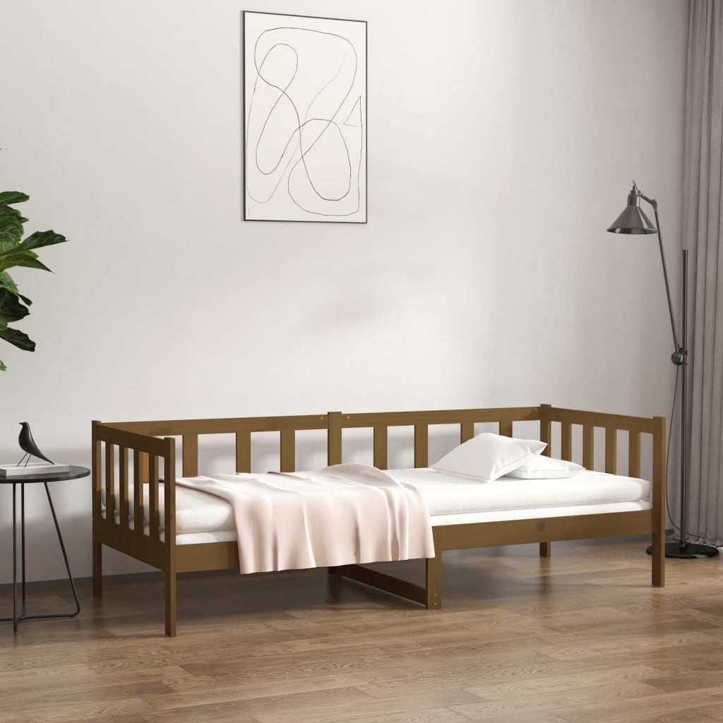 Dormeuse Miele 90x190 cm in Legno Massello di Pino - homemem39