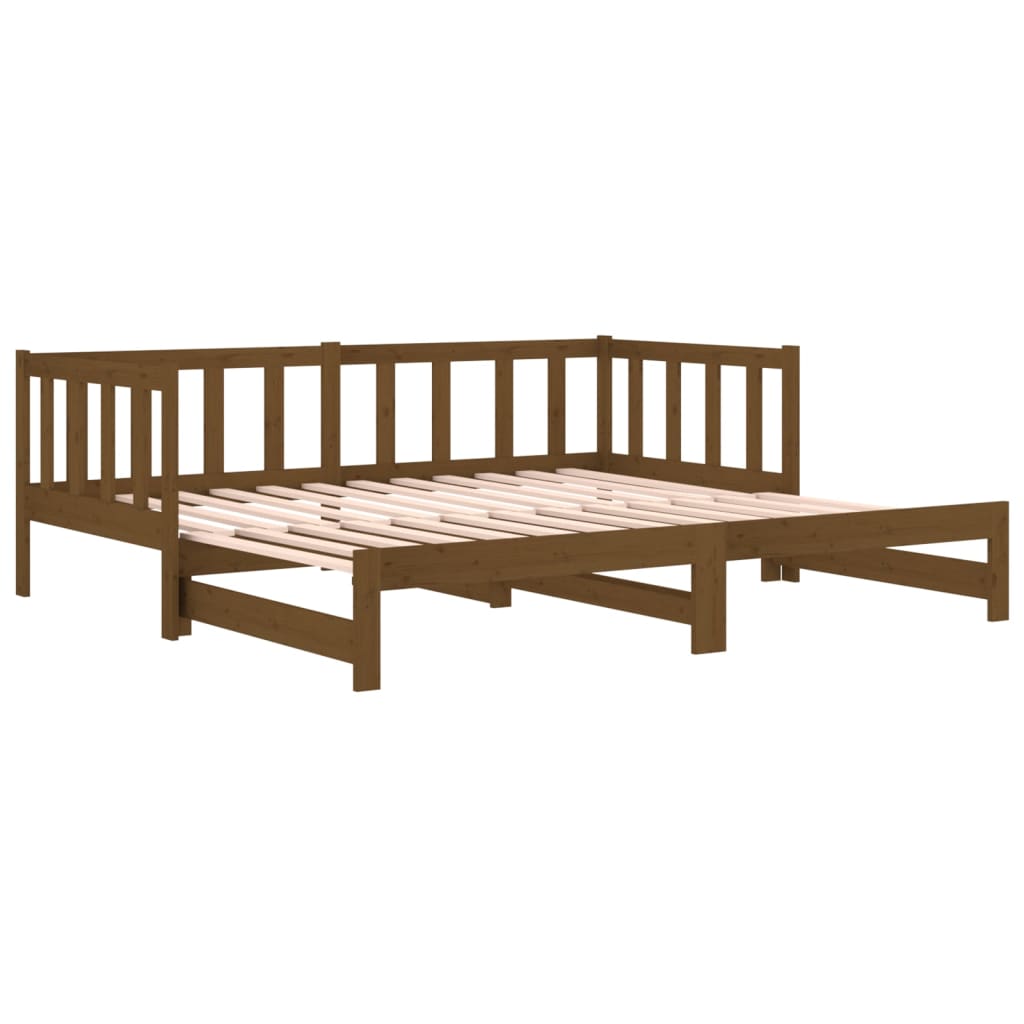 Dormeuse Estraibile Miele 2x(90x190) cm Legno Massello di Pino - homemem39