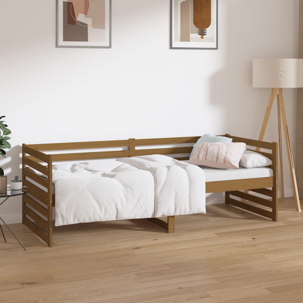 Dormeuse Miele 80x200 cm in Legno Massello di Pino - homemem39