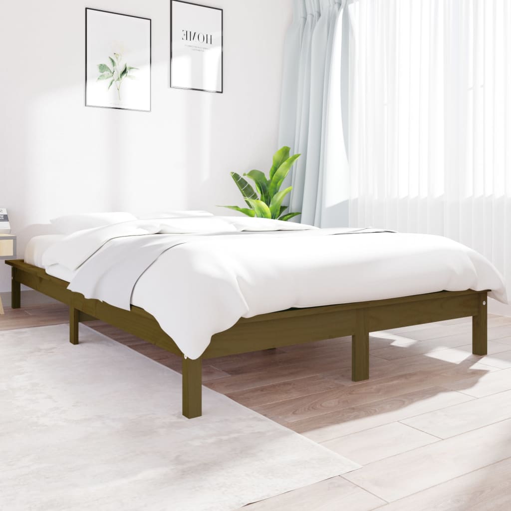 Giroletto Miele 150x200 cm in Massello di Pino 5FT King Size - homemem39