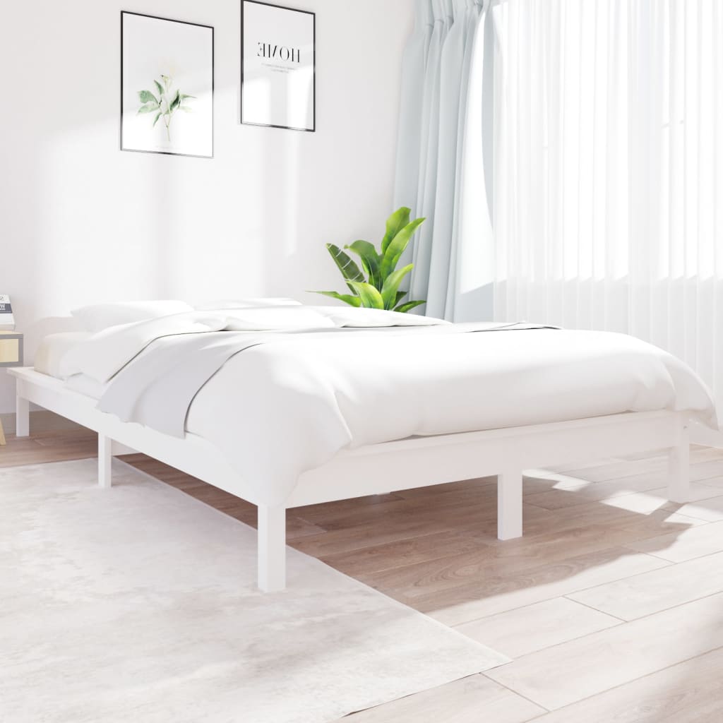 Giroletto Bianco 180x200 cm Legno Massello Pino 6FT Super King - homemem39