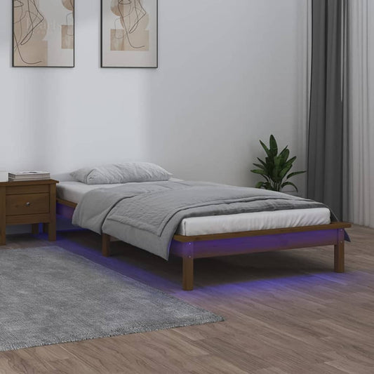 Giroletto con LED Miele 90x190 cm 3FT Single in Legno Massello - homemem39