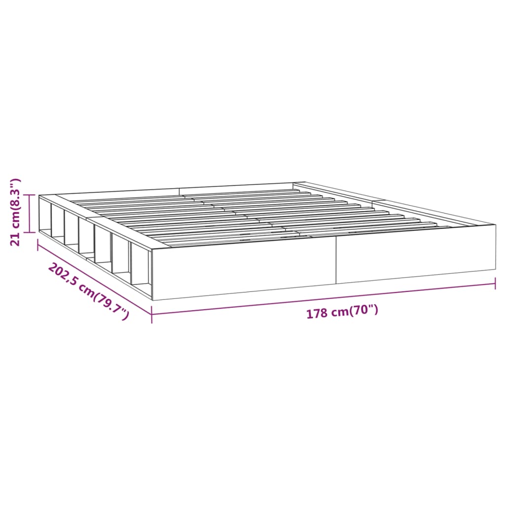 Giroletto Bianco 160x200 cm in Legno Massello - homemem39