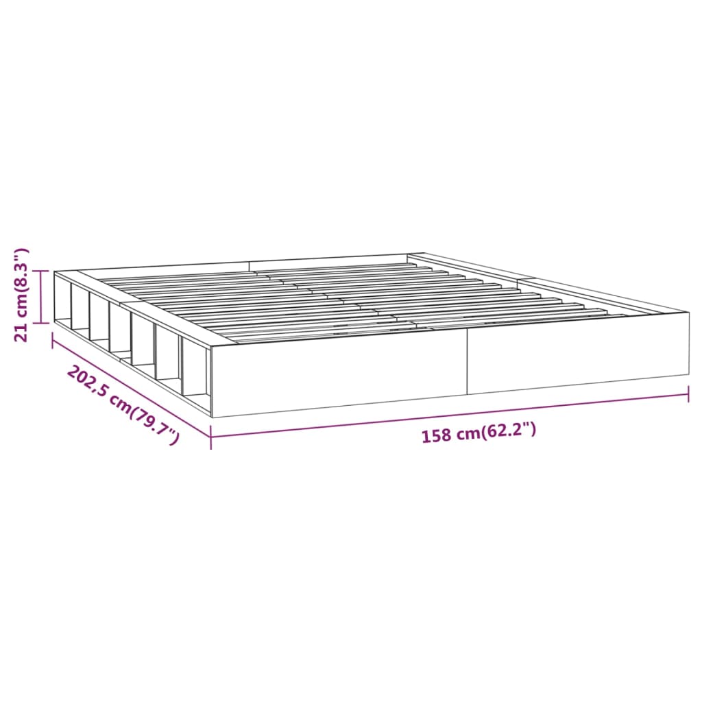 Giroletto Bianco 140x200 cm in Legno Massello - homemem39