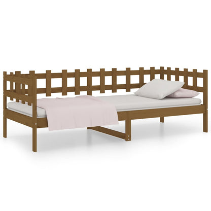 Dormeuse Marrone Miele 80x200 cm in Legno Massello di Pino - homemem39